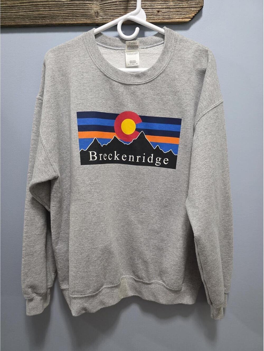 Brekenridge Unisex Sweatshirt Large Size Large, Gray